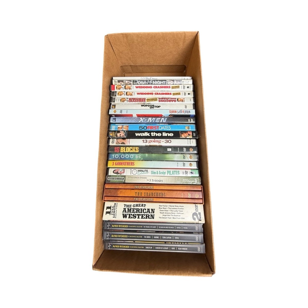 Mixed DVD Movie Lot Bundle X-Men Hitchcock Westerns Comedy Drama 20+ Discs
